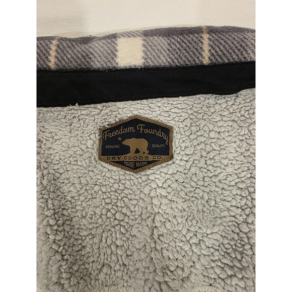 Freedom Foundry Men's Sherpa Lined Flannel Plaid Button Up Shirt. Size XL - Picture 5 of 9